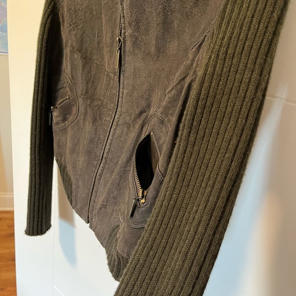 Marcelle Renee Genuine Leather and Polyester Sleeve Jacket Size M - Picture 3 of 6